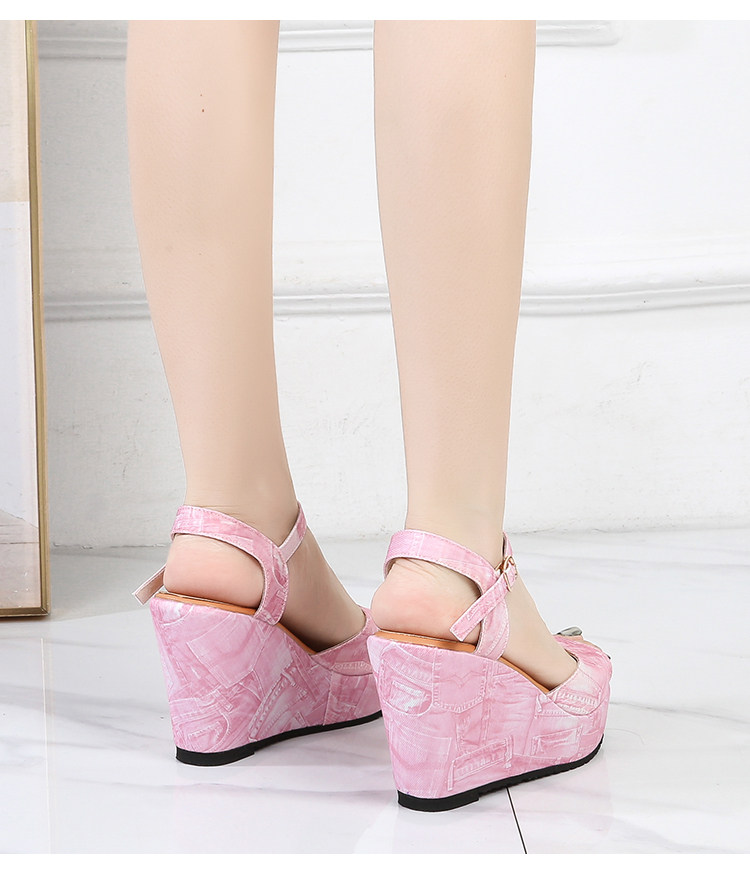 Sandal hở mũi nữ đế cao gót siêu cao denim thời trang — Hồng 10cm, Hồng 15cm, Mơ 10cm, Mơ 15cm chi tiết 29