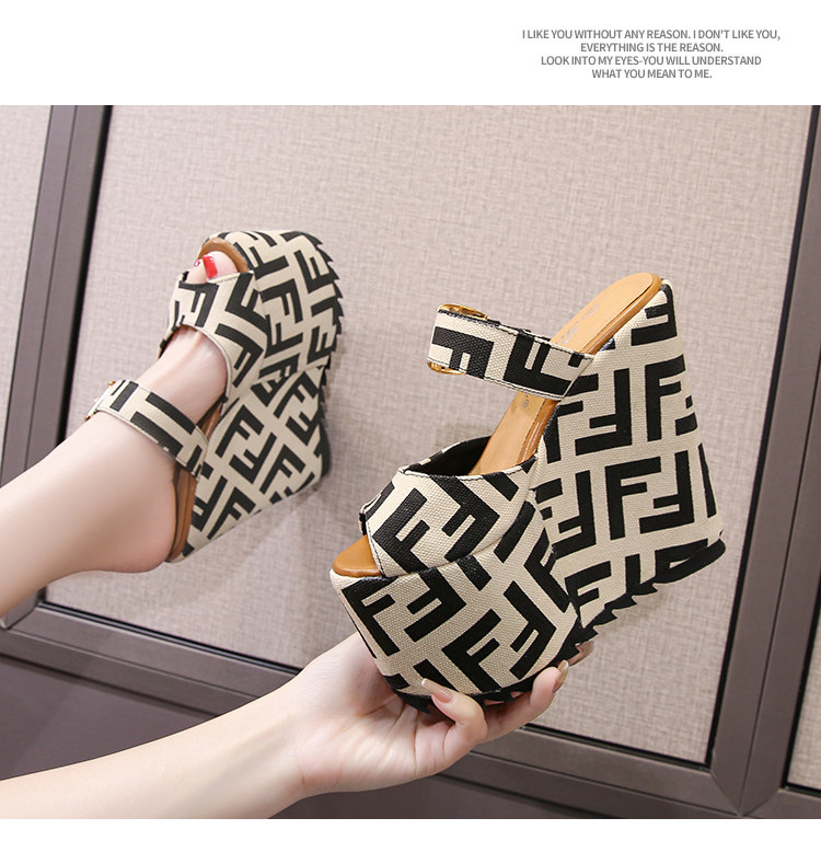 Sandal cao gót nữ hở mũi đế xuồng 11 cm — Đen 10cm, Đen 12cm, Đen 15cm chi tiết 8