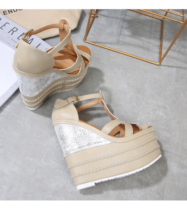 Sandal cao gót nữ hở mũi đế xuồng 10 cm phong cách boho — Mơ 14CM, Mơ 16CM, Trắng 14CM, Trắng 16CM chi tiết 32