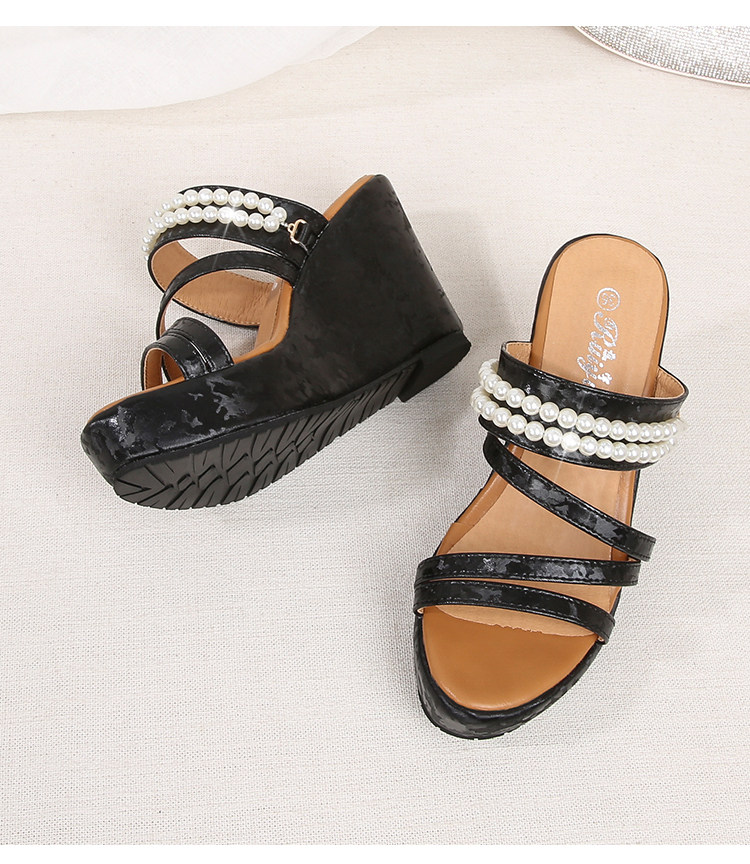 Sandal nữ hở mũi đế xuồng cao gót 15cm quai đơn phong cách tiên nữ — Trắng 10cm, Trắng 15cm, Đen 10cm, Đen 15cm chi tiết 22