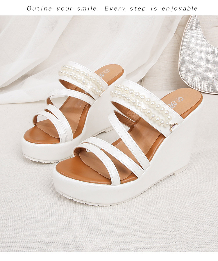 Sandal nữ hở mũi đế xuồng cao gót 15cm quai đơn phong cách tiên nữ — Trắng 10cm, Trắng 15cm, Đen 10cm, Đen 15cm chi tiết 23