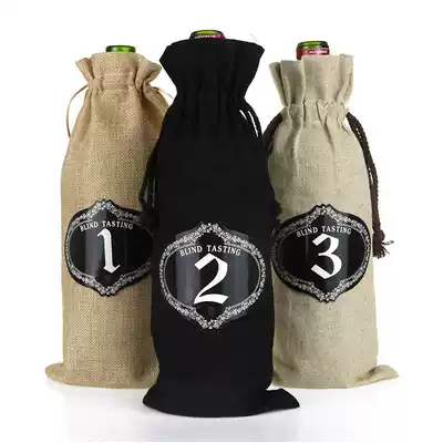 Wine bottle packaging bag thick banquet anti-drop bag red wine label portable protective cover blind bag portable shading