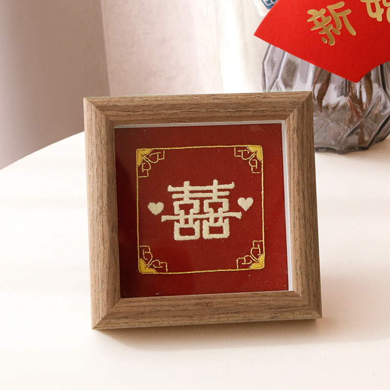 Embroidered diy hand self-embroidered gift adult beginnics cloth art material bag embroidered ancient wind creative joyless character small pendant