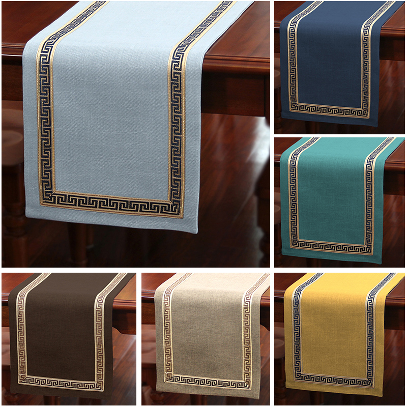 American table flag New Chinese tea flag cloth Zen seat Tea table tablecloth Modern simple Nordic bed flag table tea tablecloth