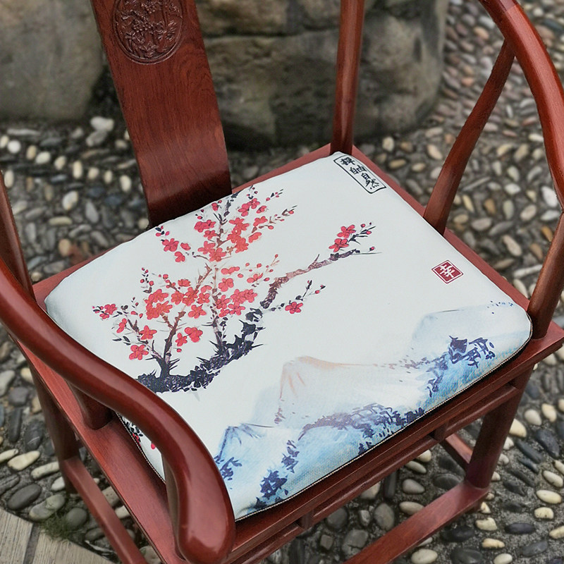 Chinese style mahogany chair cushion Xia Bing Silk household new Chinese solid wood chair cushion Taishi chair circle chair seat cushion cushion