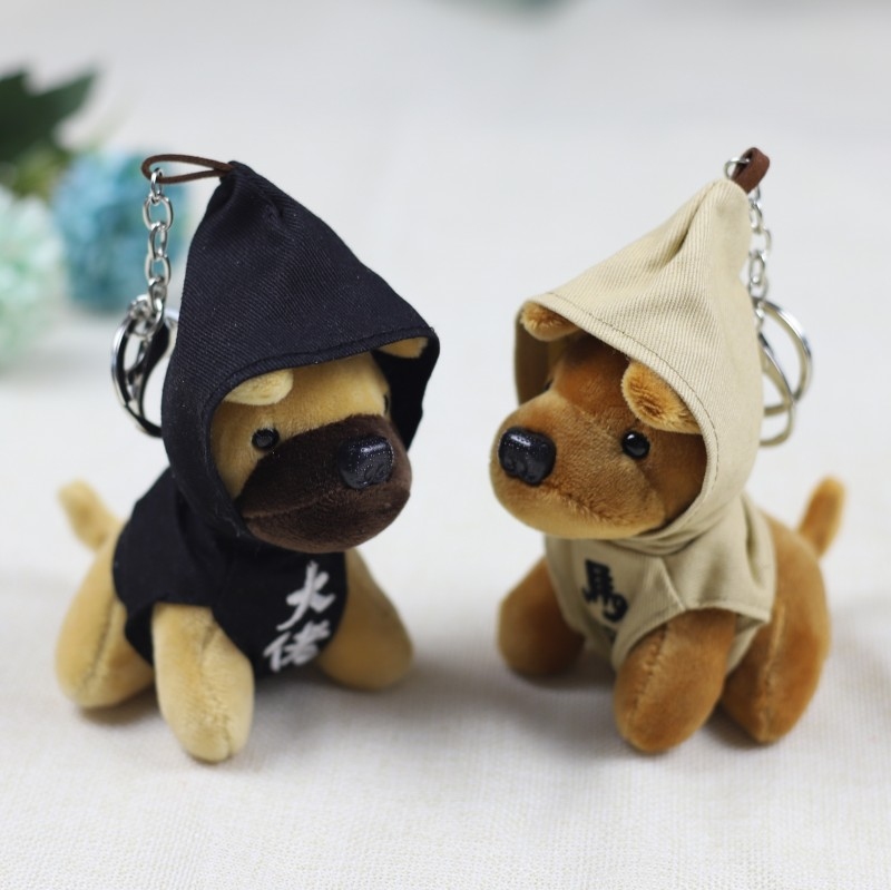 Cute Puppies Key Buckle Bag Pendant Plush Puppies Dolls Car Pendants Lovers Ornaments for men and women