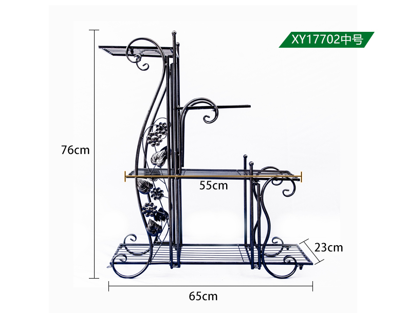 Xinyi rèn hoa sắt kệ nhiều tầng trong nhà ban công đứng phòng khách đa năng xanh củ cải thịt nồi giá - Kệ kệ treo tường đơn giản