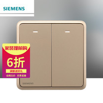 Siemens switch socket panel Lingering series Day Yaojin 86 Type 2 large plate Two open dual control with LED