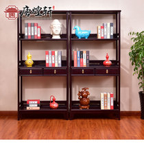 Mahogany furniture Zambia blood sandalwood bookshelf study Chinese shelf solid wood display rack antique bookcase display rack