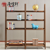 Tang Huangxuan mahogany furniture chicken wing wood storage shelf simple large solid wood bookcase display bookshelf locker treasure