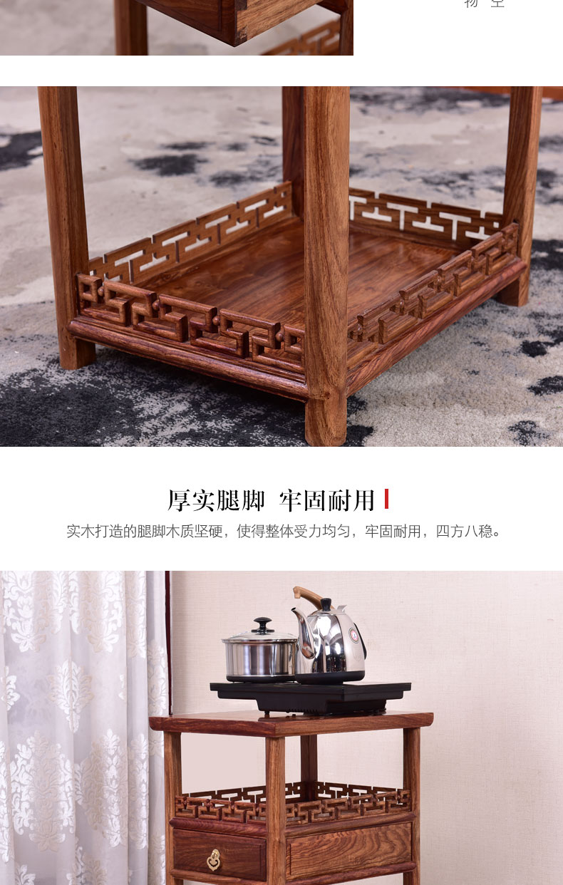 Hedgehog đồ nội thất gỗ đàn hương đỏ gụ gỗ bàn cà phê nhỏ bàn trà Trung Quốc bàn trà kung fu gỗ hồng mộc tiệm bên một vài góc một vài - Bàn trà bàn sofa giá rẻ