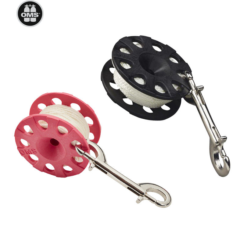 OMS Spool Spool Swivel Diving Spool Double Head Hook Reel 23m Technical Diving Equipment