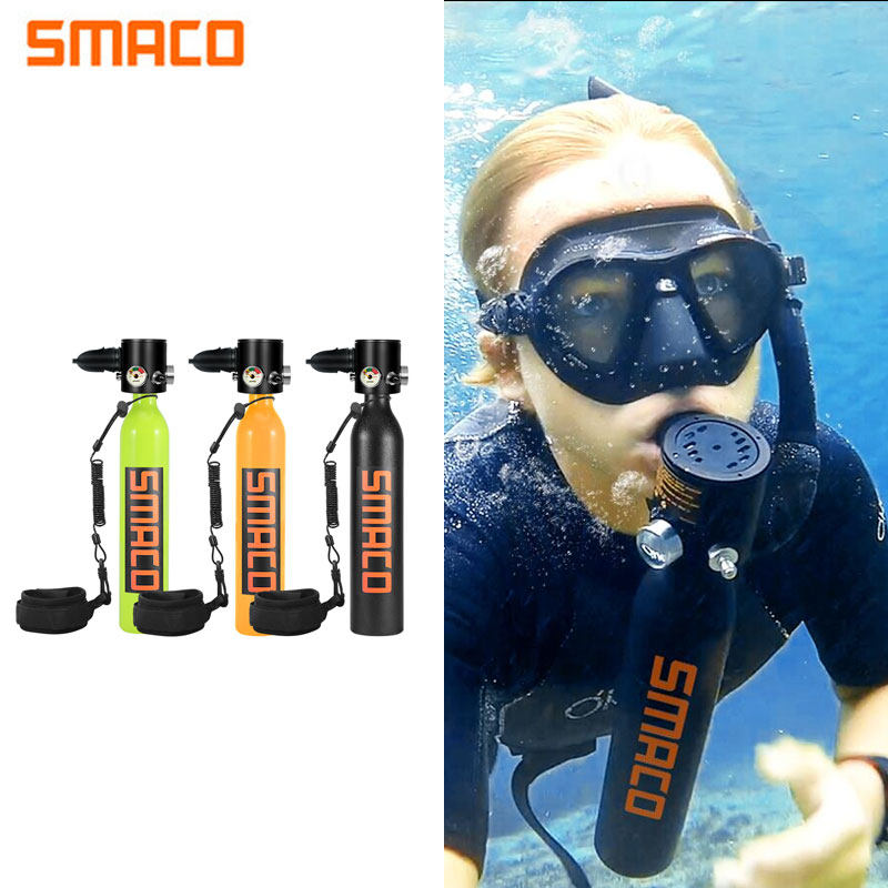 SMACO Dive Glass Portable Oxygen Tank Water Suction Slung Fish Capsule Full Set of Professional Equipment Bottle