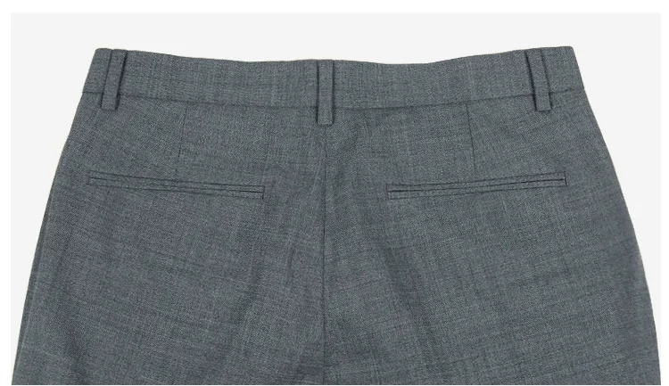 Mùa xuân xám nam quần len Slim kinh doanh chân váy quần Hàn Quốc quần len giản dị vest nam đẹp