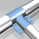 Integrated metal joint tee clip stainless steel sheet metal side support clamp metal support frame conveying accessories