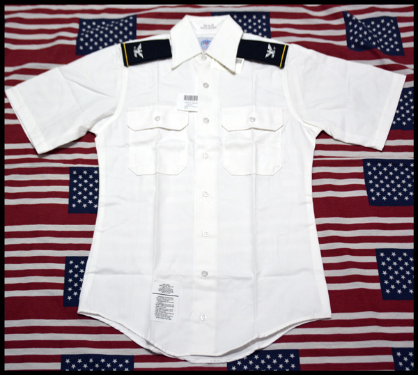 U.S. production of Lu Jun ARMY DSCP ASU white short sleeve shirt blouse public hair original product