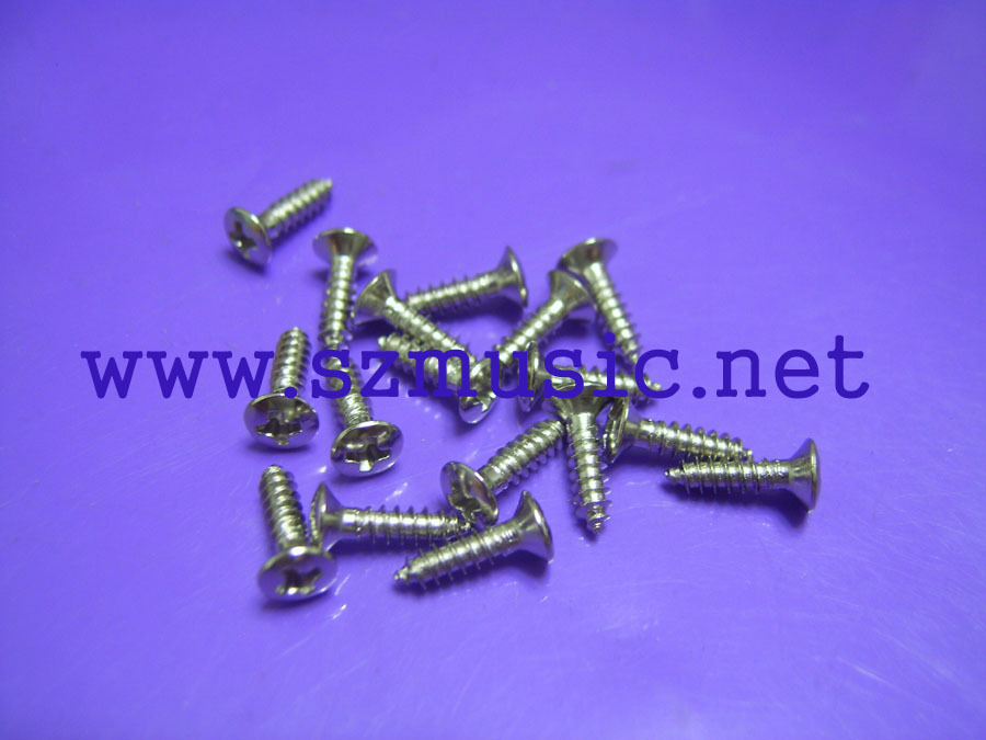 Electric guitar screw guard plate screw installation fixed guard plate screw 3*12 silver 100
