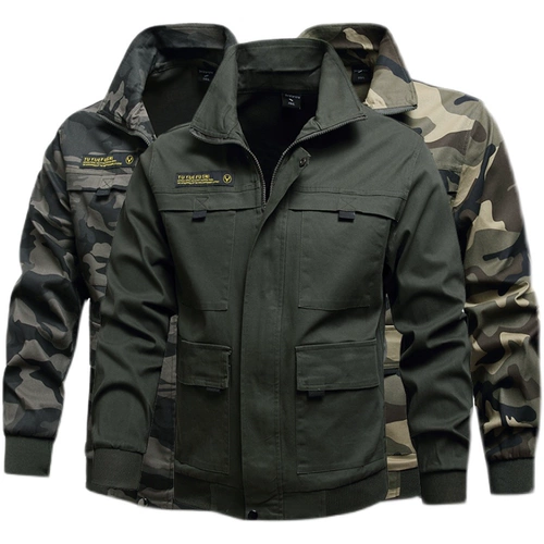 Эластичный камуфляжный износостойкий очень большой комплект для работы, рабочая одежда, большой размер, с вышивкой