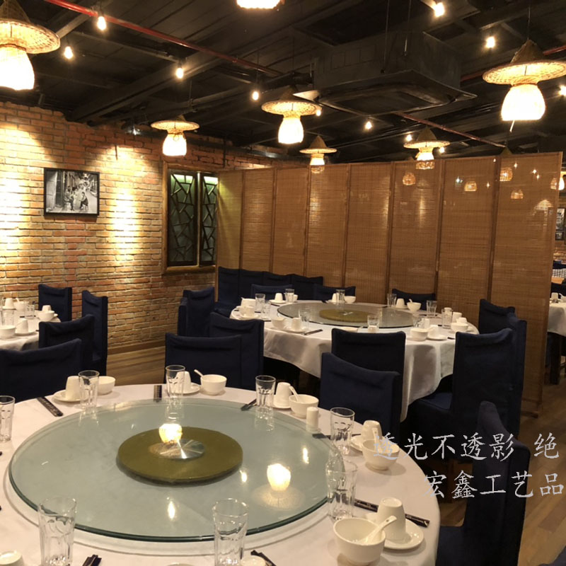 Carbonized màu thông tre nhà hàng màn hình nhà hàng phân vùng hiên cửa văn phòng di động đơn giản màn hình gấp màn hình tre - Màn hình / Cửa sổ vách ngăn gỗ