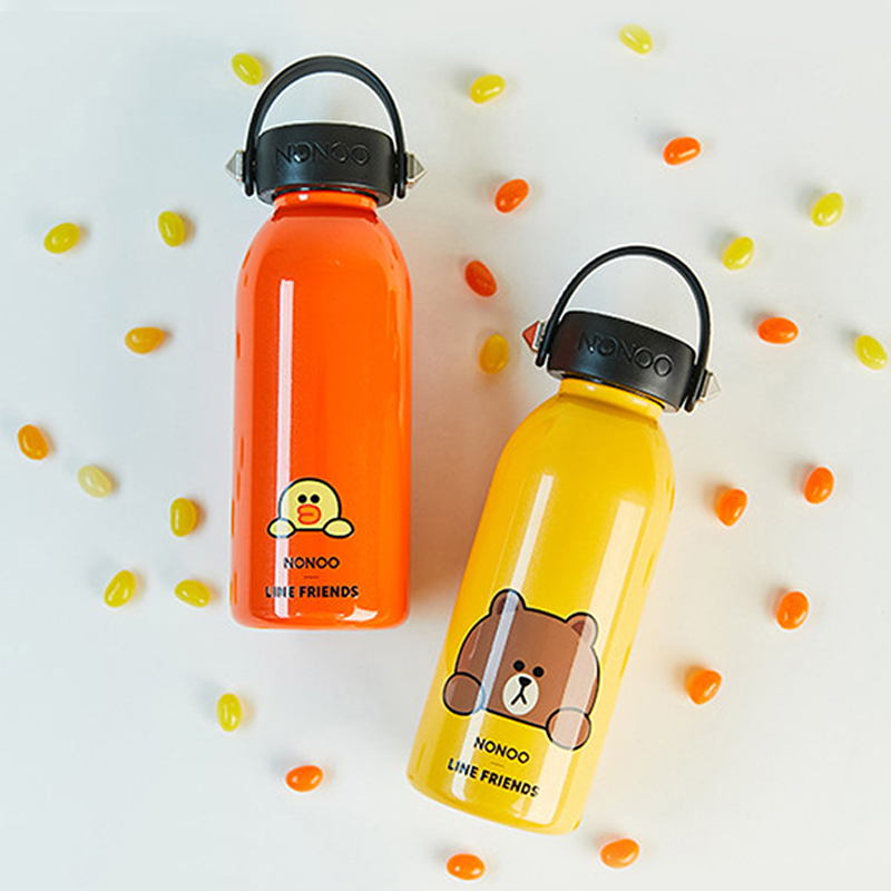 NONOO LINE FRIENDS Water Glass Brown Bear Cup Nirabbit Creative Cute Couple Insulation Cup Female