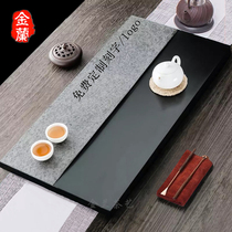 Wujin Stone tea tray natural whole piece of raw stone flowing water small tea table household simple tea set tray custom stone Chinese style