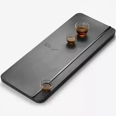 Wujin Stone tea tray natural whole piece of raw stone flowing water small tea table household simple tea set tray custom stone engraving