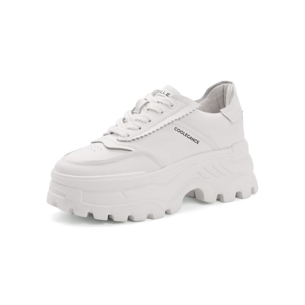 WhiteBELLE Muffin Little white shoes female 2021 Qiu Xin Same style in shopping mall ins Sports style Casual shoes W8E1DCM1 gather