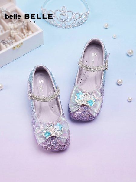Belle Children's Shoes Mermaid Princess Shoes for Girls 2026 New Mall Style Bowknot Soft-Soled Single Shoes 15320C86