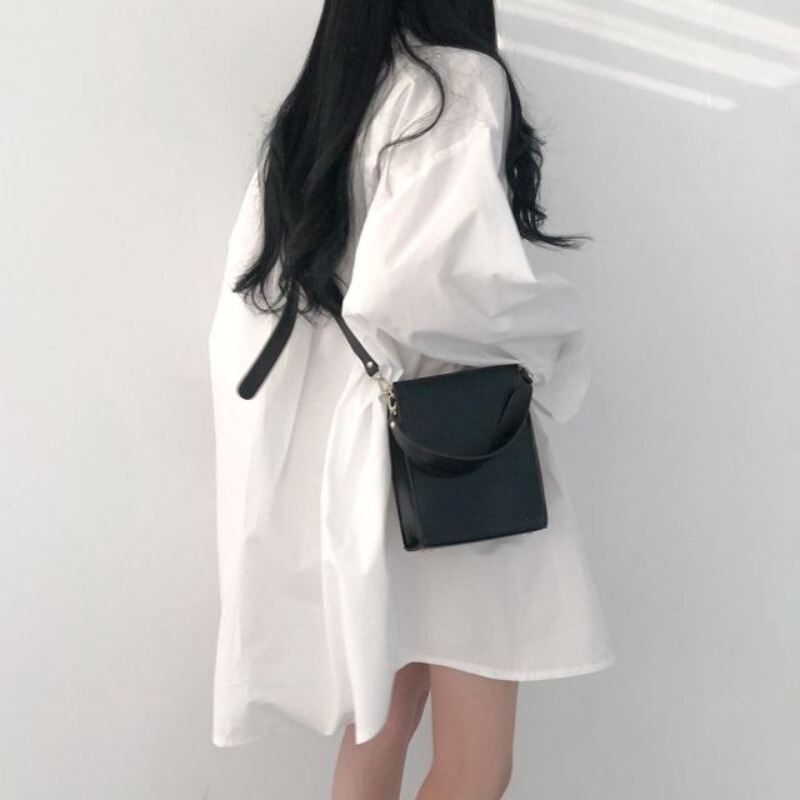 White Shirt for Women, Korean Style ins Lazy Chic Design, Niche Loose Fit, Plus Size Oversize Versatile Shirt for Spring