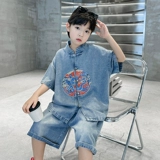 Ханьфу для мальчиков, комплект, летний костюм, китайский стиль