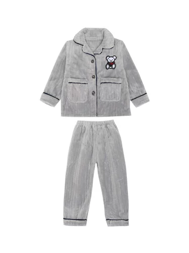 Детская весенняя зимняя пижама для мальчиков, бархатный коралловый детский фланелевый лебедь, осенняя, увеличенная толщина