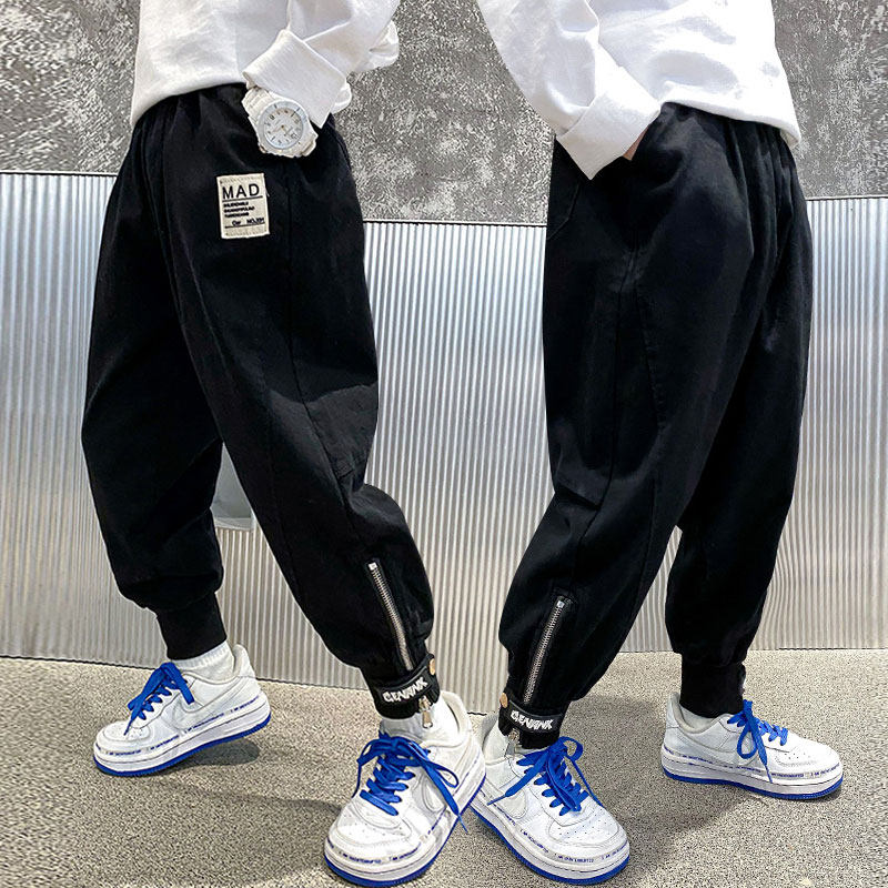 Children suit boy pants Spring and autumn style 2022 new spring clothing CUHK Scout pants Fry Street Casual Spring Sports Tide