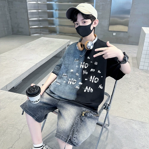 Летняя одежда, комплект, детская спортивная тонкая летняя форма для мальчиков, детская одежда, подходит для подростков