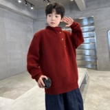 Демисезонный свитер для мальчиков, демисезонное детское флисовое трикотажное приятное телу термобелье, подходит для подростков, увеличенная толщина