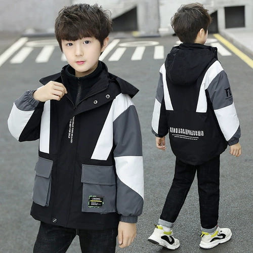 Детская летняя одежда, съемная флисовая демисезонная куртка, «три в одном», увеличенная толщина, коллекция 2022, подходит для подростков