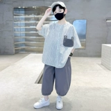 Летняя одежда, детский летний спортивный тонкий комплект для мальчиков, детская одежда, подходит для подростков