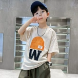 Летняя одежда, детская хлопковая летняя футболка с коротким рукавом для мальчиков, подходит для подростков