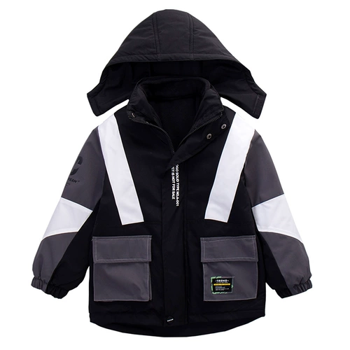 Детская летняя одежда, съемная флисовая демисезонная куртка, «три в одном», увеличенная толщина, коллекция 2022, подходит для подростков