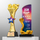 Year of the Snake Crystal Trophy Resin Ornament Annual Meeting Award Employee Recognition Mascot High-End New Year Gift Souvenir