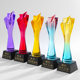 Gradient Color Crystal Twist-Column Trophy, Outstanding Employee Award, Badminton Competition Trophy, Creative Design