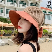  Boa scarf 11 summer new hollow butterfly sun hat Foldable Japanese wild fisherman hat UV protection