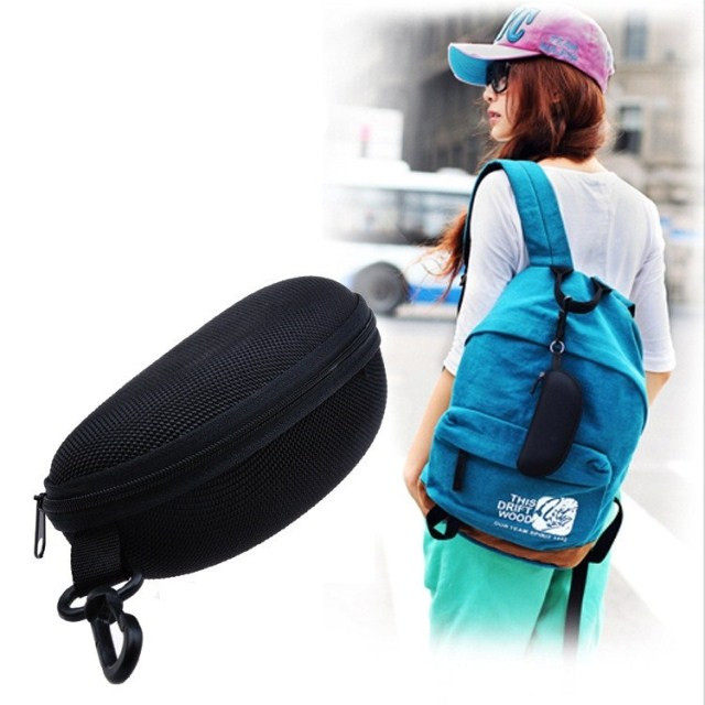 New hook glasses case sunglasses case zipper case anti-pressure durable light and small sunglasses case direct sales
