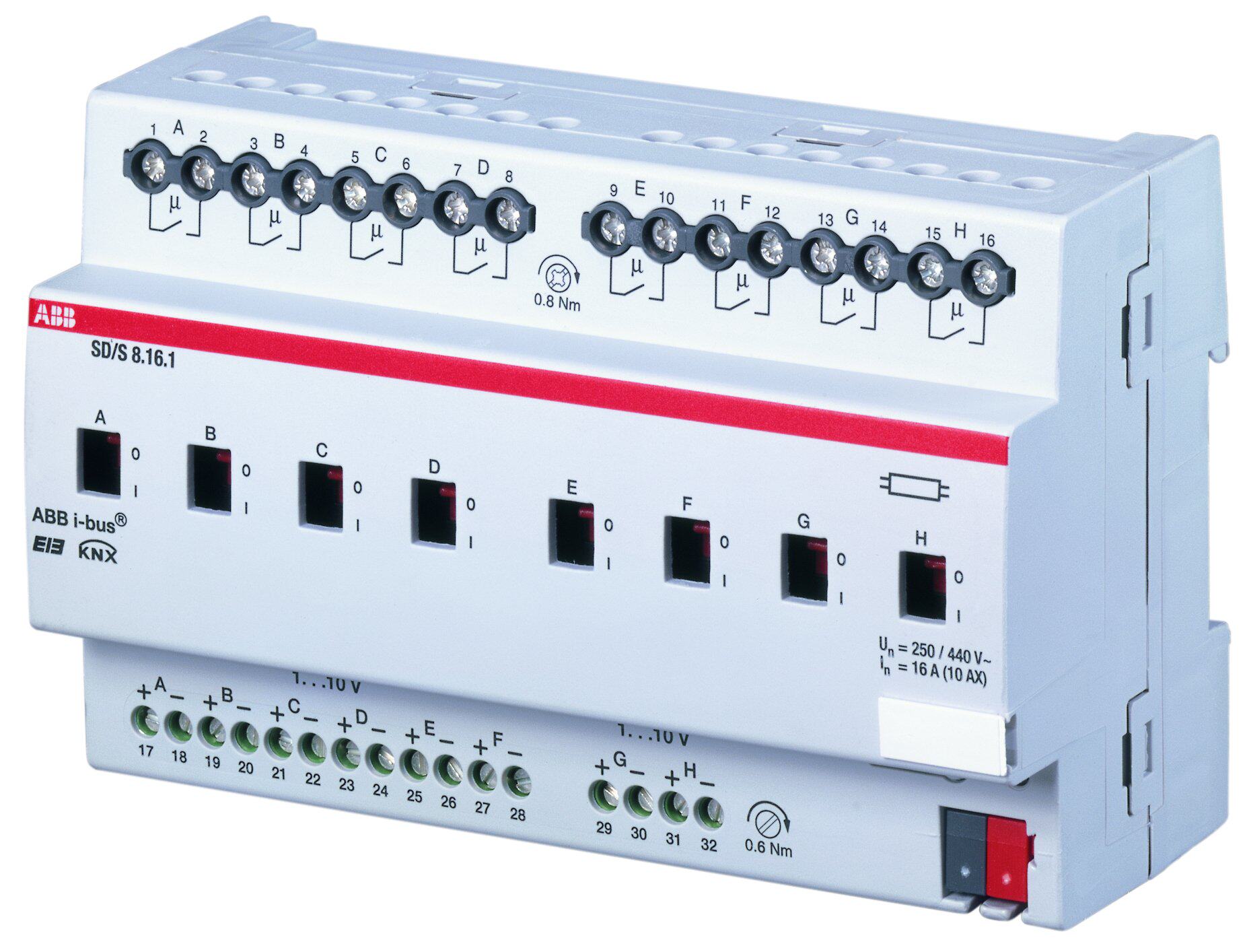 ABB i-bus EIB 智能控制模块 8路16A开关驱动器 SA/S8.16.1 4周