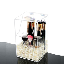 Transparent cosmetic brush storage box with cover acrylic brush barrel cosmetic brush tool eyebrow pen holder cartridge