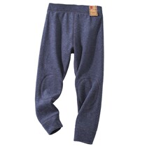 2021 Winter new childrens double polished heating fiber warm pants for boys and girls thick cotton pants knee pants
