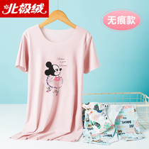 Childrens pajamas girls nightskirts summer princess style thin modal short-sleeved home wear dress dress