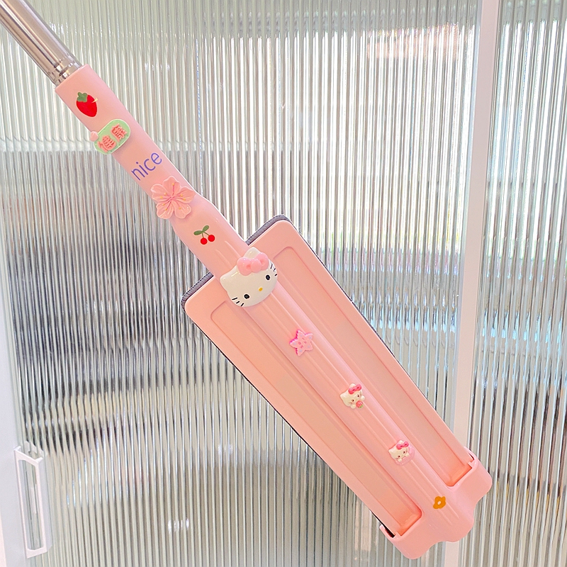 Pink Girly Mop, Cute Lazy Mop That Doesn'T Require Hand Washing, Flat Mop for Home Use, One-Sweep Clean, Dual-Use for Dry and Wet Floors Pink Girly Mop, Cute Lazy Mop That Doesn'T Require Hand Washing, Flat Mop for Home Use, One-Sweep Clean, Dual-Use for Dry and Wet Floors