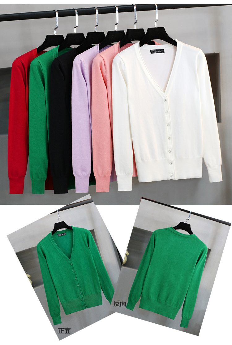 Áo len cardigan mỏng của phụ nữ ngắn mùa xuân và mùa thu hoang dã đen Cardigan 2018 Hàn Quốc dài tay áo len mỏng áo khoác thương hiệu thời trang nữ