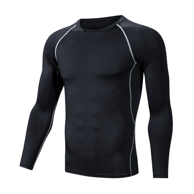 Fitness clothes men's autumn and winter sports tights long-sleeved basketball training suit tights leggings running speed drying gym