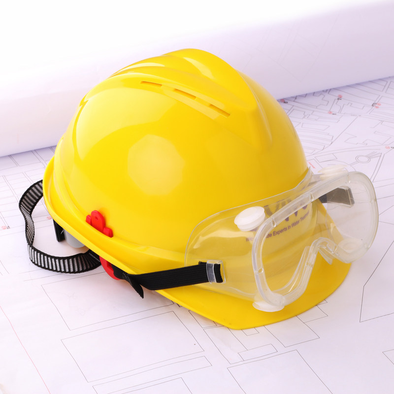 Goggles Solid ring safety helmet with goggles Anti-fog anti-scratch splash safety helmet Protective eye mask thickened